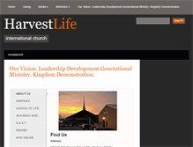 Tablet Screenshot of harvestlifeinternational.net